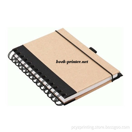 Custom A5 Size Hardcover Paper Notebook with Elastic Cord